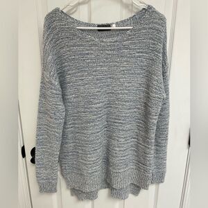 Yessica Blue Knit High Low Hem Drop Shoulder Knit Sweater Women’s Size M